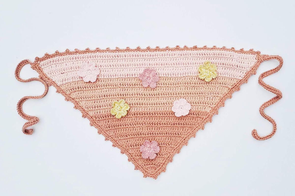 Image of Crochet Flower Bandana (Sun)