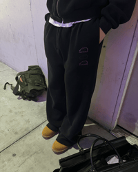 Image 2 of THERMAL SWEATPANTS (PREORDER, WASHED OBSIDIAN)
