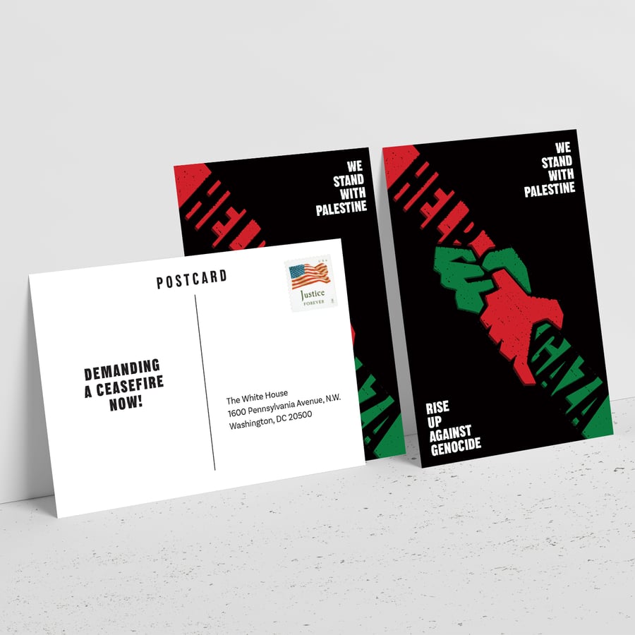 Image of Stand With Palestine Postcards
