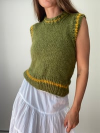 Image 3 of moss n mustard vest
