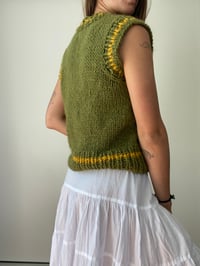 Image 4 of moss n mustard vest