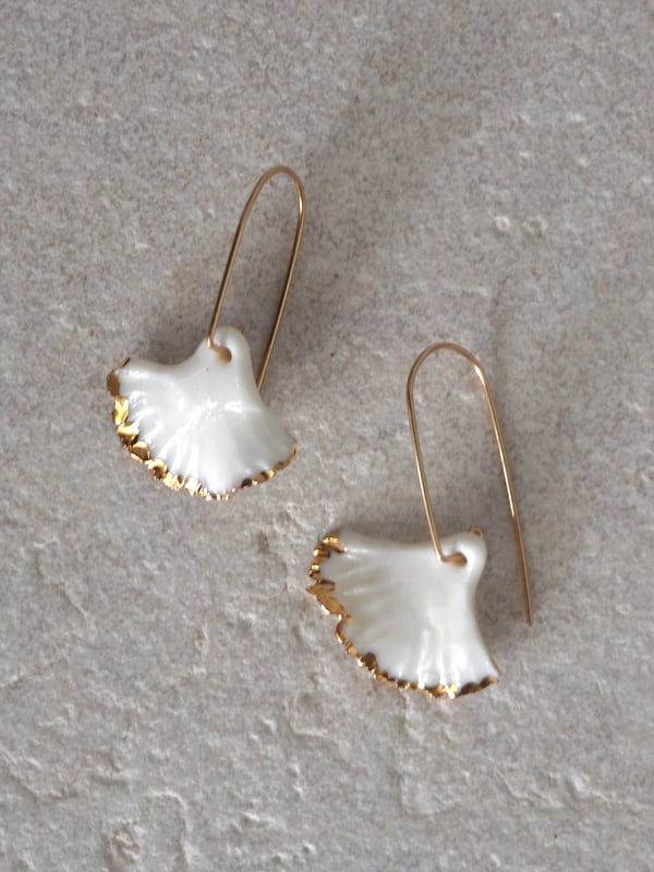 LUXE gingko earrings