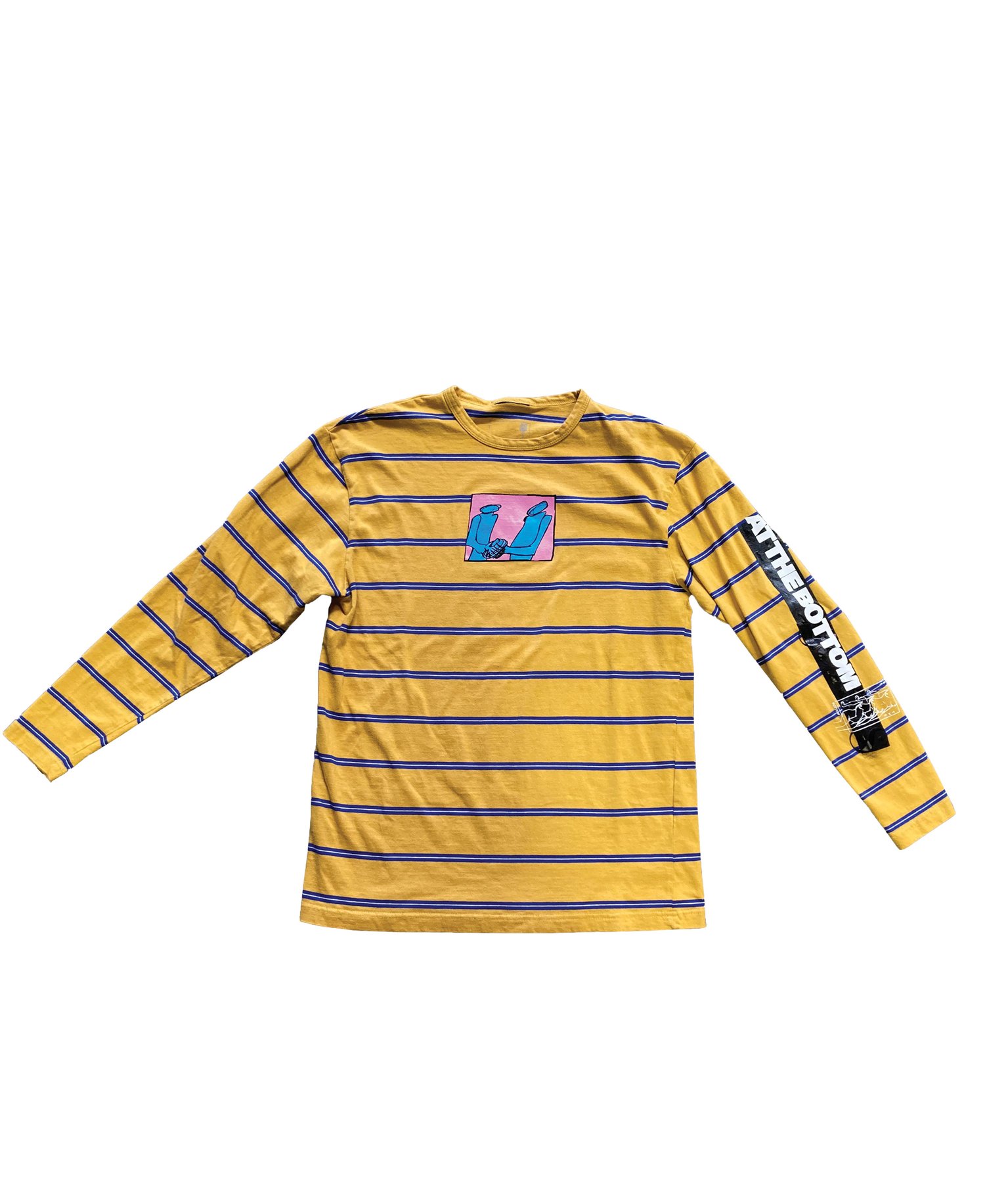 yellow striped long sleeve size medium