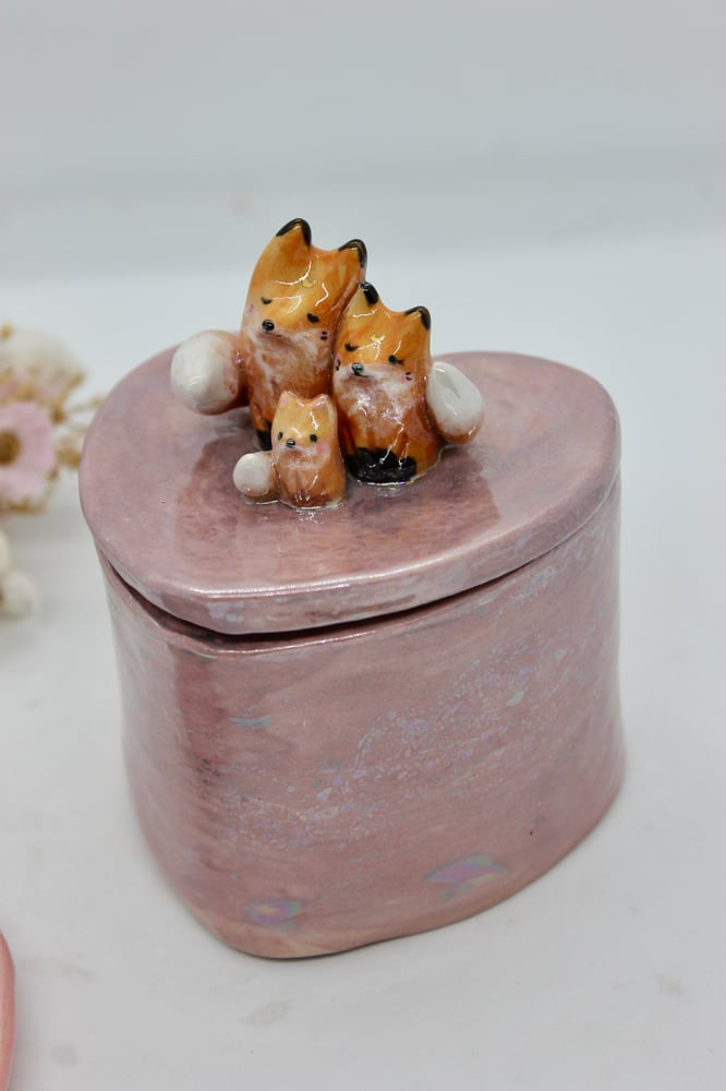 Image of Fox family jewellery box