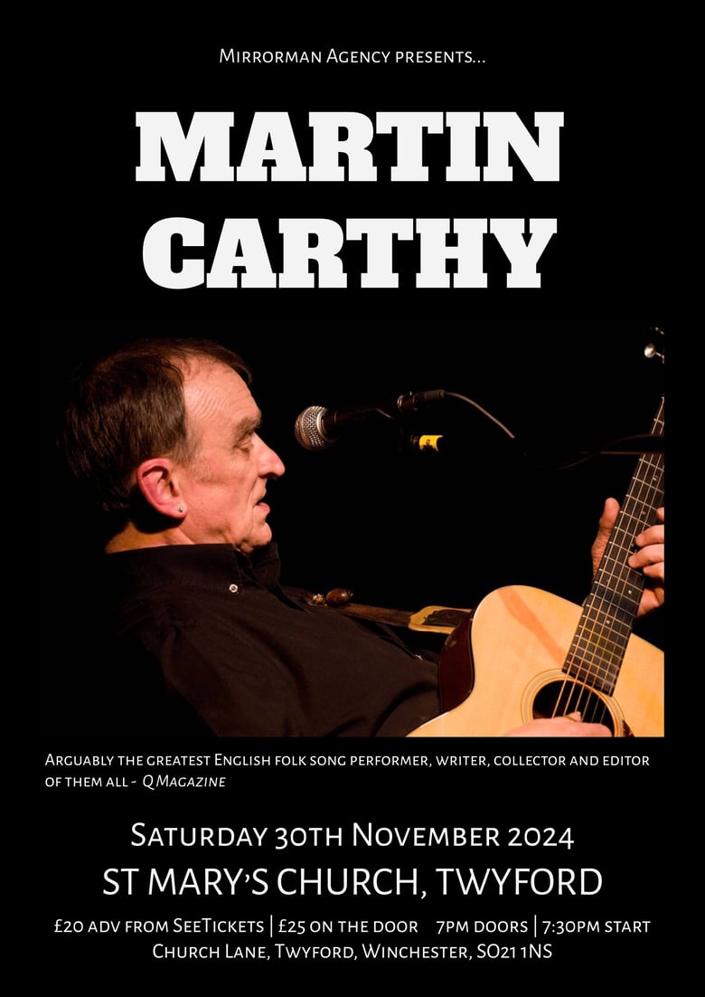 Image of Martin Carthy @ St Mary's Church, nr Winchester 30.11.2024