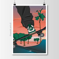 Image 1 of Limited Edition Sneaker Poster Air Jordan 4 SB “Pine Green”