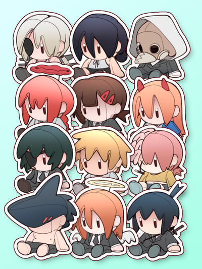 Image of Chainsaw Man "Plushie" Stickers