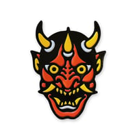 Image 1 of Red Hannya Enamel Pin Badge