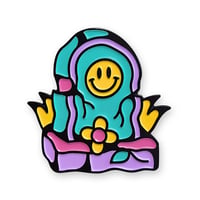 Image 1 of Happy Grave Enamel Pin Badge