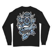 Image 1 of Blue Dragon Long Sleeve T-Shirt Black