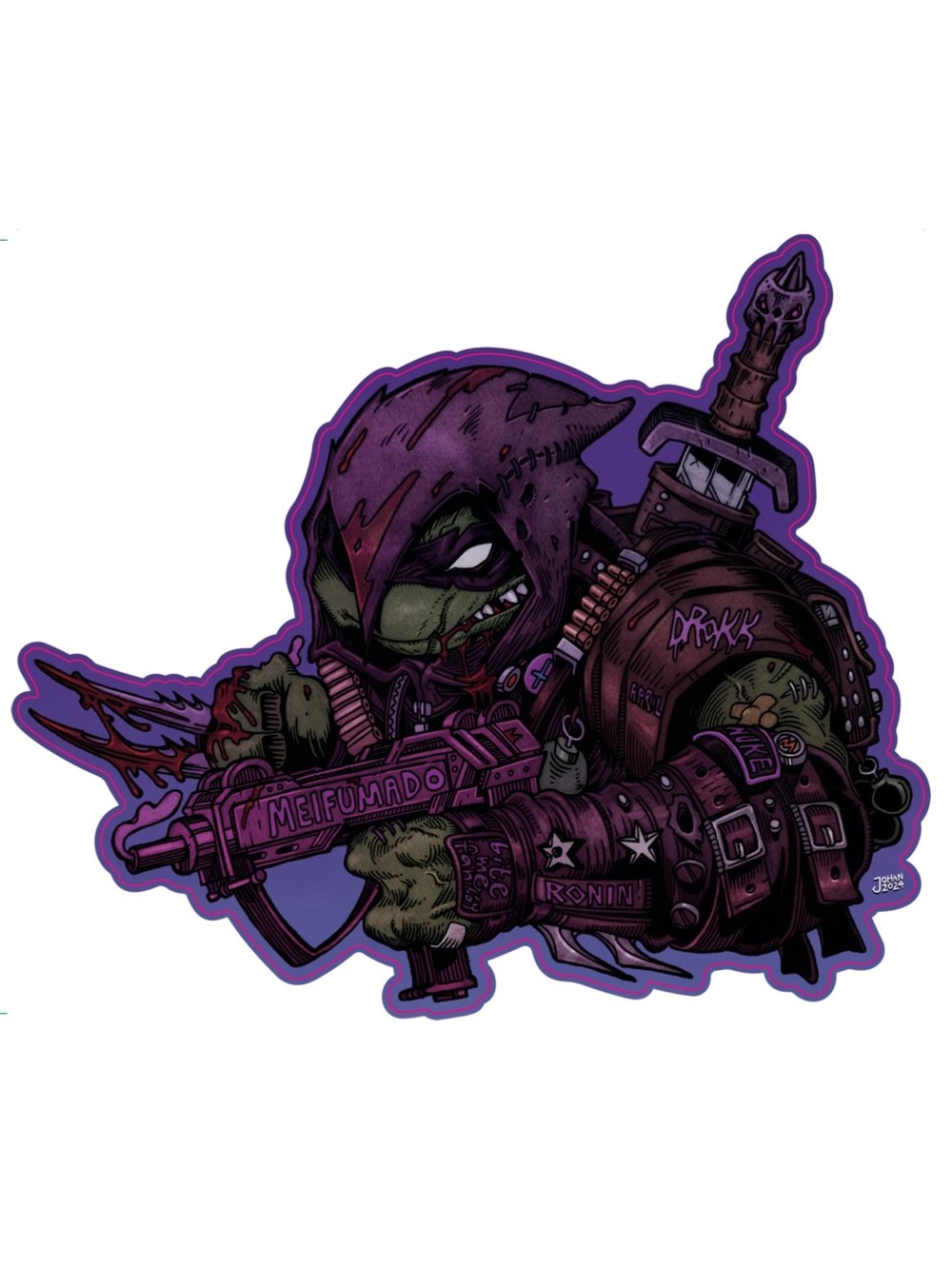 Image of The Last Ronin (Sticker) by CyberNosferatu