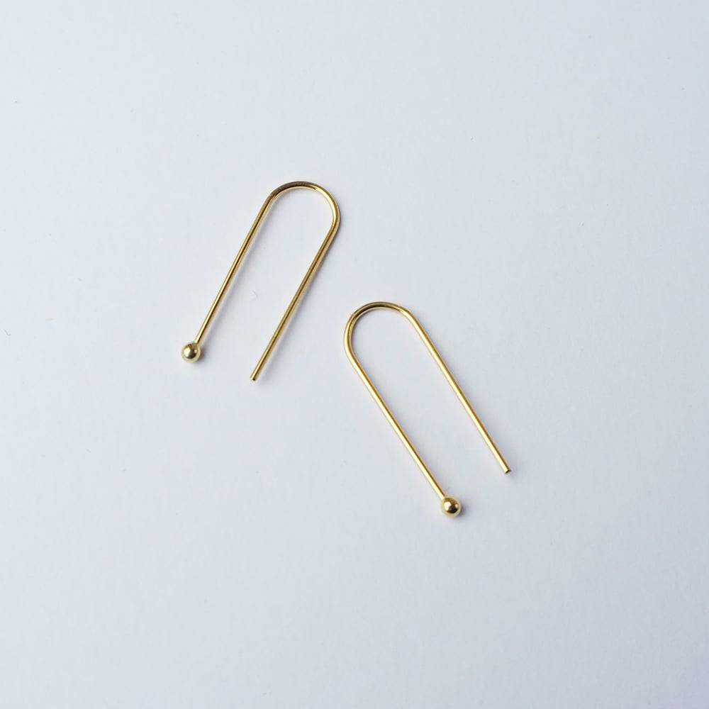 Image of *NEW* Large Arc Earrings in Gold