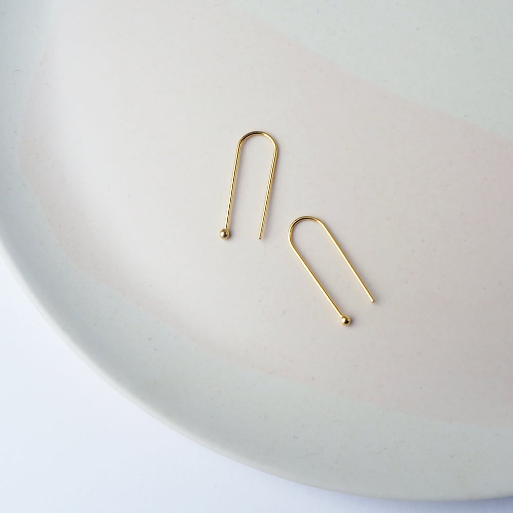Image of *NEW* Large Arc Earrings in Gold