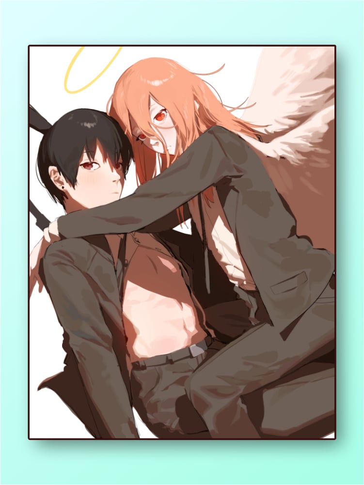 Image of Chainsaw Man "Angel x Aki" Print