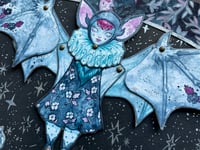 Image 2 of Framed original art. Blue bat doll