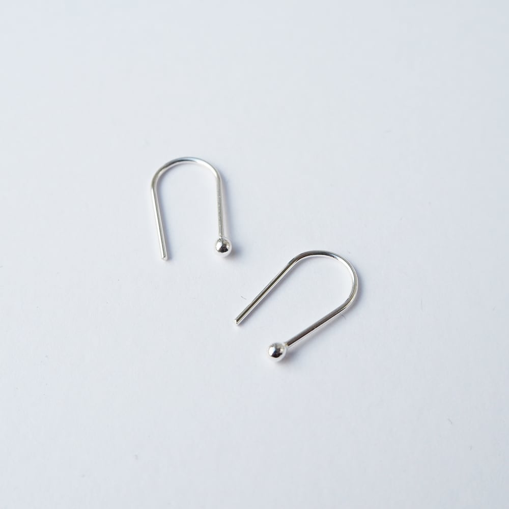 Image of Mini Arc Earrings Silver