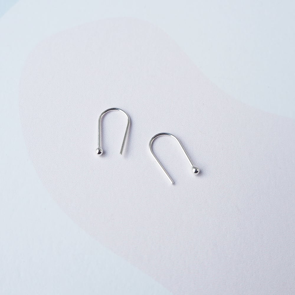 Image of Mini Arc Earrings Silver