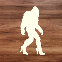 Sassy Sasquatch Glitter Vinyl Decal Car, Window, Laptop Sticker Indoor Outdoor Waterproof Rainbo