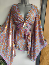 Image 2 of UBUD co ord straight skirt set - lilac henna