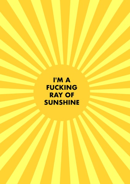 Image of I'm a f**cking ray of sunshine