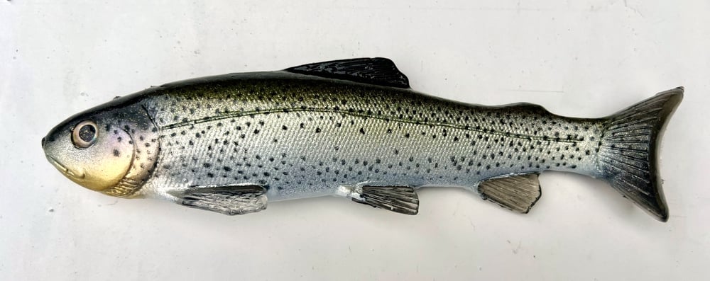 9.25 Line Through/Weedless Trout - Green Muted Stocker