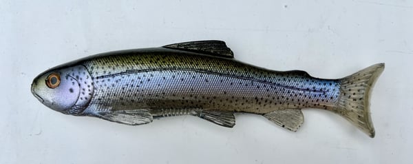 Image of 9.25" Line Through/Weedless Trout - Ghost Green Back