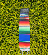 Image 3 of La Chingona - Sarape Golf Towel - Azul (Blue) 