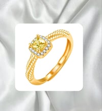 Image 4 of Gold Solitaire CZ Ring