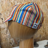 Cotton cycling cap - coloured stripes