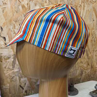 Cotton cycling cap - coloured stripes