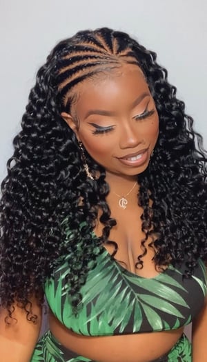 Image of Braided Deep Wave Lace Front Wig in 24”