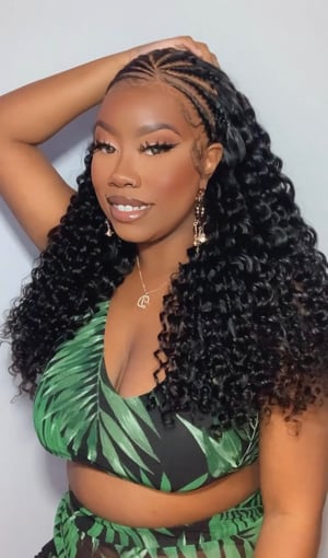 Image of Braided Deep Wave Lace Front Wig in 24”
