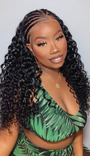 Image of Braided Deep Wave Lace Front Wig in 24”