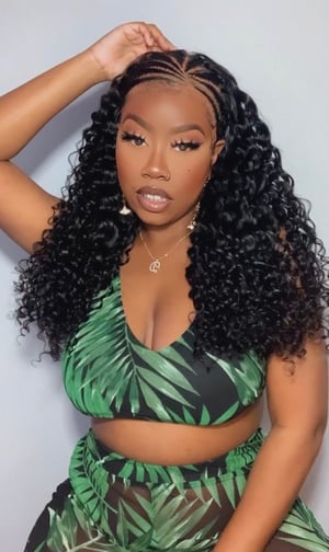 Image of Braided Deep Wave Lace Front Wig in 24”