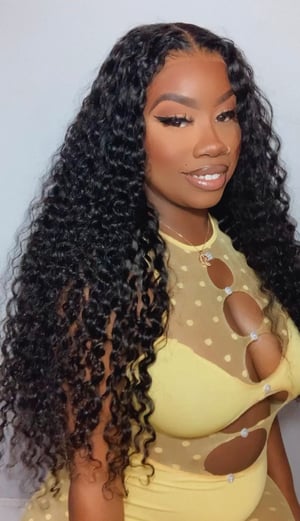 Image of 9”x6” Deep Wave Closure Wig in 26”