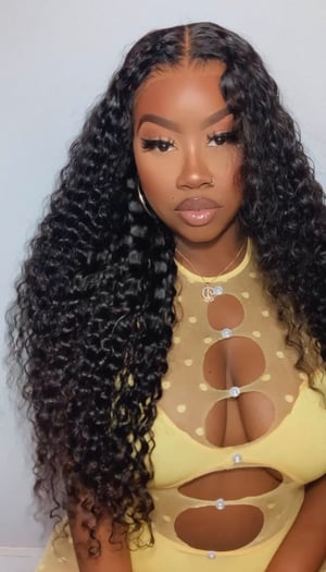 Image of 9”x6” Deep Wave Closure Wig in 26”