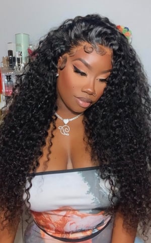 Image of Water Wave 360 Lace Wig Wig Invisible Strap in 26”