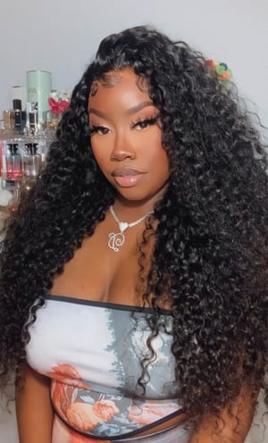 Image of Water Wave 360 Lace Wig Wig Invisible Strap in 26”