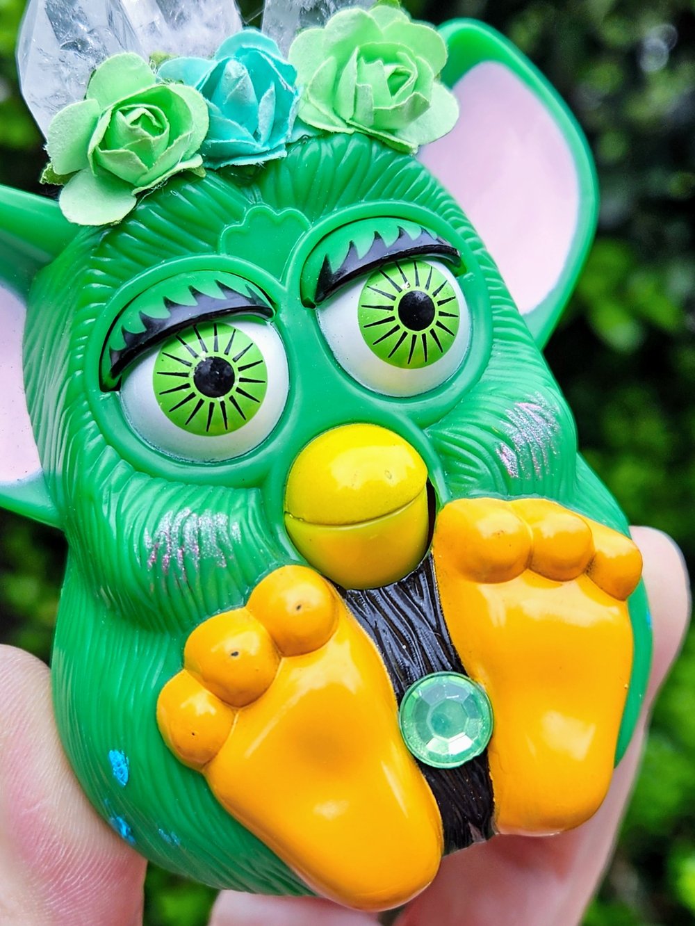 Green Quartz Furby 4"