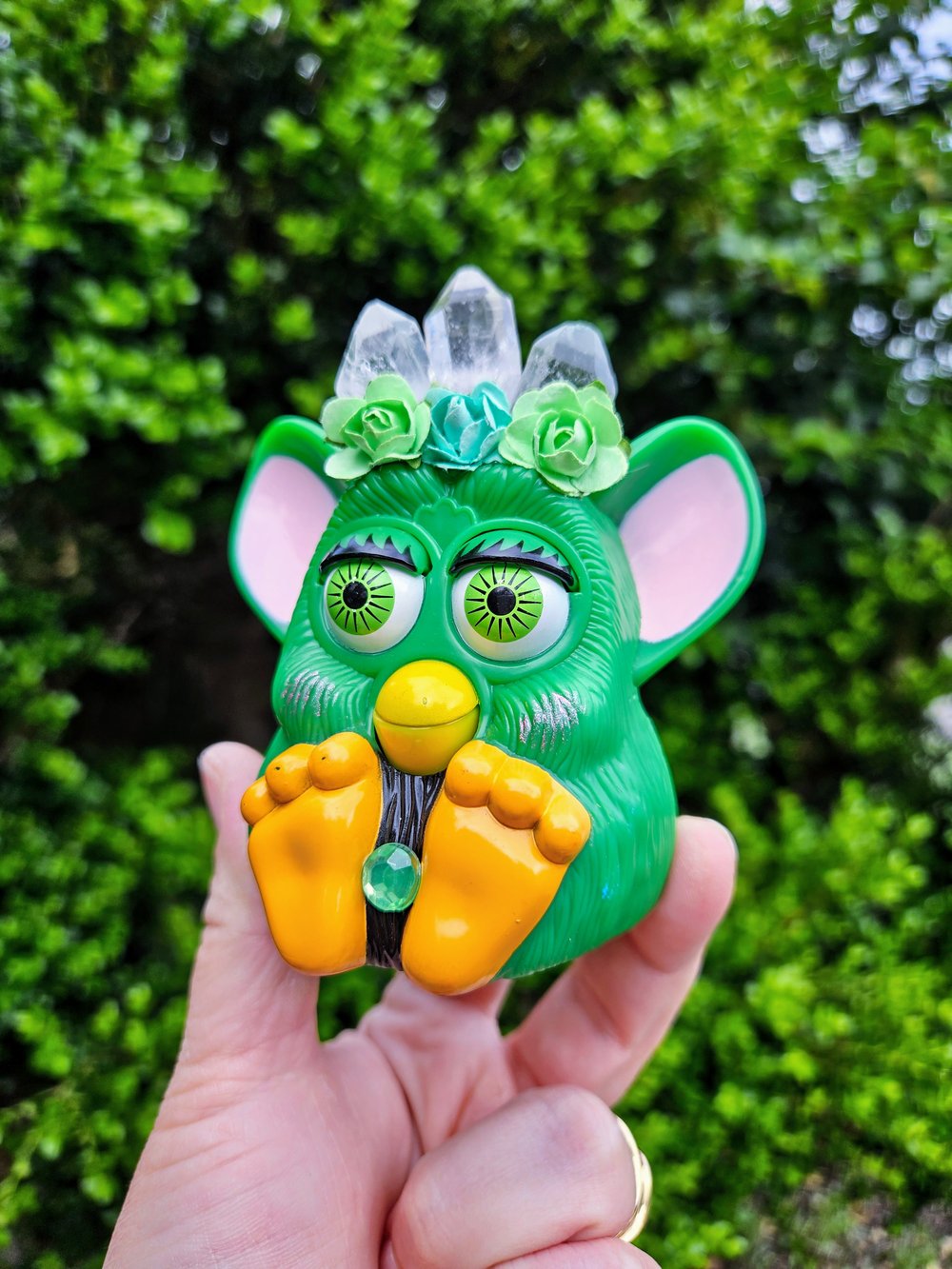 Green Quartz Furby 4"