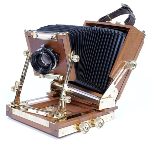 Image of Zone VI "gold" 4X5 Camera+135mm+210mm Schneider MC Lenses + Holders + FILM #9370