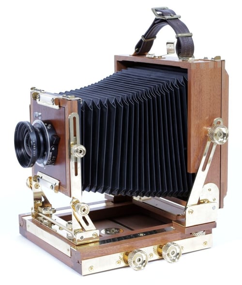 Image of Zone VI "gold" 4X5 Camera+135mm+210mm Schneider MC Lenses + Holders + FILM #9370