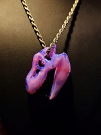 Image 6 of Mirage (CFL) T-Rex skull pendant Ruth galaxy teeth.