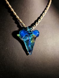 Image 2 of Dichroic shark tooth pendant 