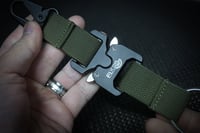 Image 3 of FIX THIS HOUSE Quick Release Carabiner Tool Clip (ARMY GREEN)