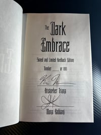 Image 2 of THE DARK EMBRACE - Double-Signed Hardback - RARE OOP