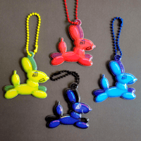 Image 1 of Puffy Balloon Dog Keychains