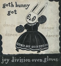 Goth Bunny Got Joy Division Oven Gloves