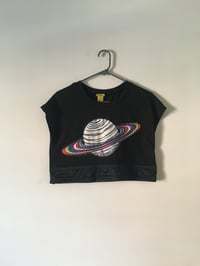 Image of Rainbow Saturn crop top