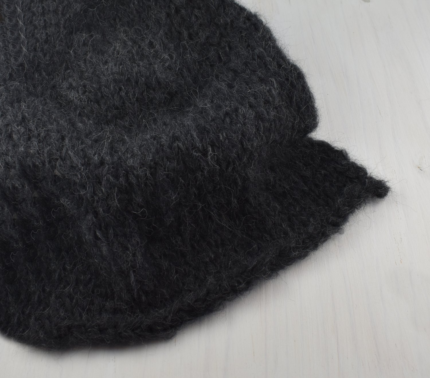 Image of Black Fuzzy Plush Knit Layer
